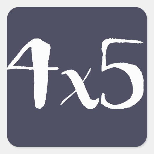 Autocollant 4x5 grand format - blanc sur marine (Devant)