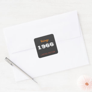 Autocollant 60e anniversaire – Vintage 1966 Noir &