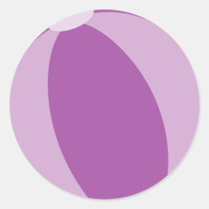 Autocollant à balle de plage violette