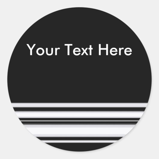 Autocollant à bandes noir et blanc (Devant)