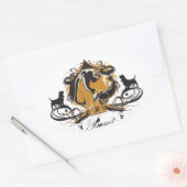 Autocollant à bille urbaine fleurie (Enveloppe)