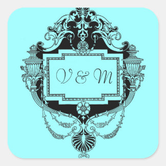 Autocollant à cadre Art nouveau personnalisable