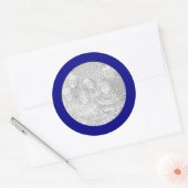 Autocollant à cadre bleu (Enveloppe)