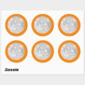 Autocollant à cadre orange (Feuille)