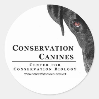 Autocollant à canine de conservation
