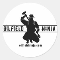 Autocollant à chapeau rigide Oilfield Ninja