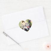 Autocollant à chaton vintage (Enveloppe)