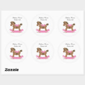 Autocollant à cheval à roche en rose (Feuille)