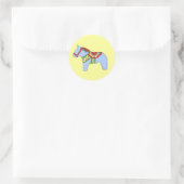 Autocollant à cheval bleu (Sac)