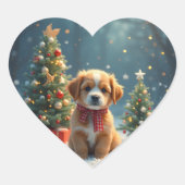 Autocollant à chiot mignon (Devant)