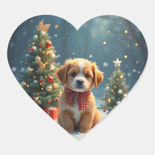 Autocollant à chiot mignon (Devant)