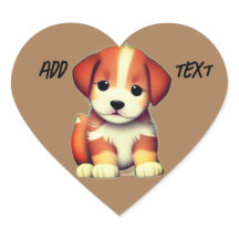 Autocollant à chiot mignon
