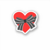 autocollant à coeur de ruban (Devant)