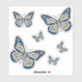 Autocollant à contours de monarque juif (Feuille)