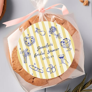 Autocollant à Fête des mariées de citron tiré à la