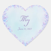 Autocollant à fleurs bleu pourpre Aquarelle (Devant)