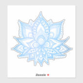 Autocollant à fleurs Boho Blue Lotus (Feuille)