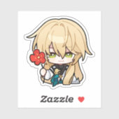 Autocollant à fleurs de Chibi Luocha (Feuille)