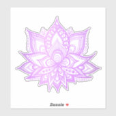 Autocollant à fleurs de lotus violet Boho (Feuille)