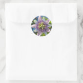 Autocollant à fleurs mauve Passion (Sac)