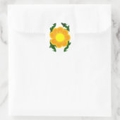 autocollant à fleurs orange et jaune (Sac)