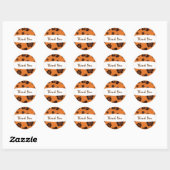 Autocollant à fleurs Orange Retro & Bois Hibiscus (Feuille)