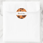 Autocollant à fleurs Orange Retro & Bois Hibiscus (Sac)