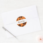 Autocollant à fleurs Orange Retro & Bois Hibiscus (Enveloppe)