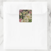 Autocollant à fleurs rose et jaune blanc (Sac)