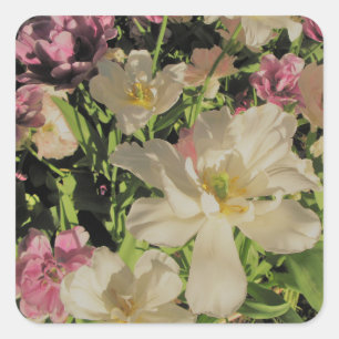 Autocollant à fleurs rose et jaune blanc