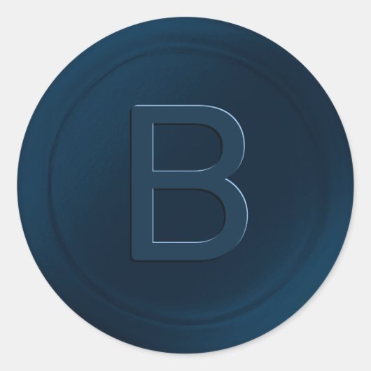 Autocollant à lunettes bleu marine à une seule let (Devant)