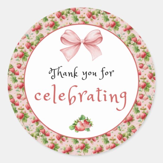 Autocollant à Merci de fraise antique (Devant)