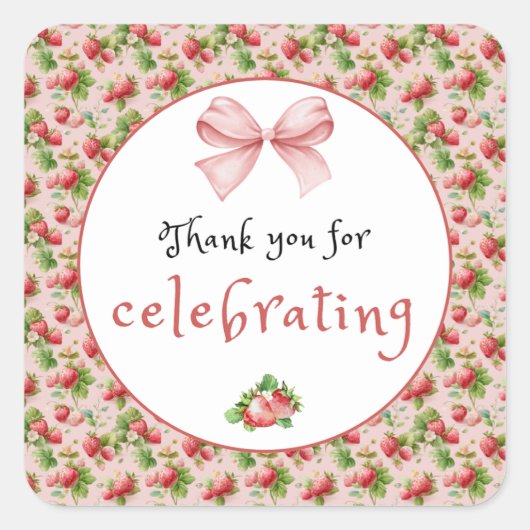 Autocollant à Merci de fraise antique (Devant)