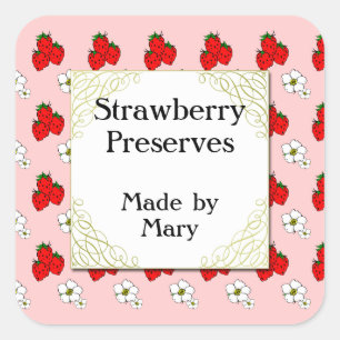 Autocollant à Motif à fraise Retro personnalisé