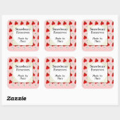 Autocollant à Motif à fraise Retro personnalisé (Feuille)