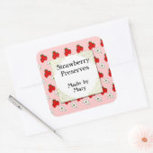 Autocollant à Motif à fraise Retro personnalisé (Enveloppe)