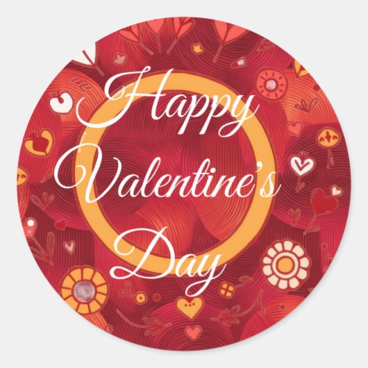 Autocollant à motif de cœur pour la Saint-Valentin (Devant)