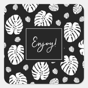 Autocollant à motif de feuilles de palmier
