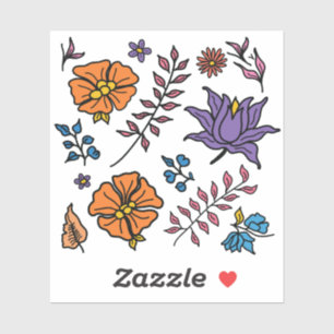 Autocollant à motif floral