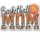Autocollant à motif léopard pour maman de baskette (Devant)