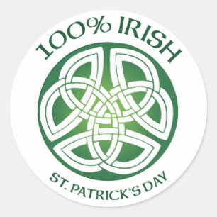 Autocollant à noeud celtique 100% irlandais
