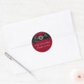 Autocollant à nœud en perle rouge Bourgogne et noi (Enveloppe)