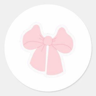 Autocollant à nœud rose pastel mignon Coquette K