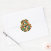 Autocollant à œil sarcelle baroque (Enveloppe)