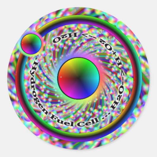 Autocollant à pile à combustible d'hydrogène (Devant)