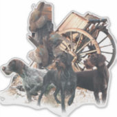 Autocollant À poils durs Pointer allemand (Devant)