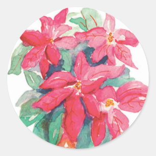 Autocollant à poinsététie aquarelle