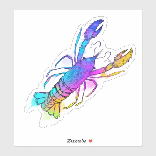 Autocollant à poisson arc-en-ciel (Feuille)