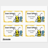 Autocollant à pot de miel personnalisable (Feuille)