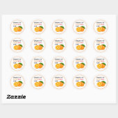 Autocollant à rabais pour fruits orange modifiable (Feuille)